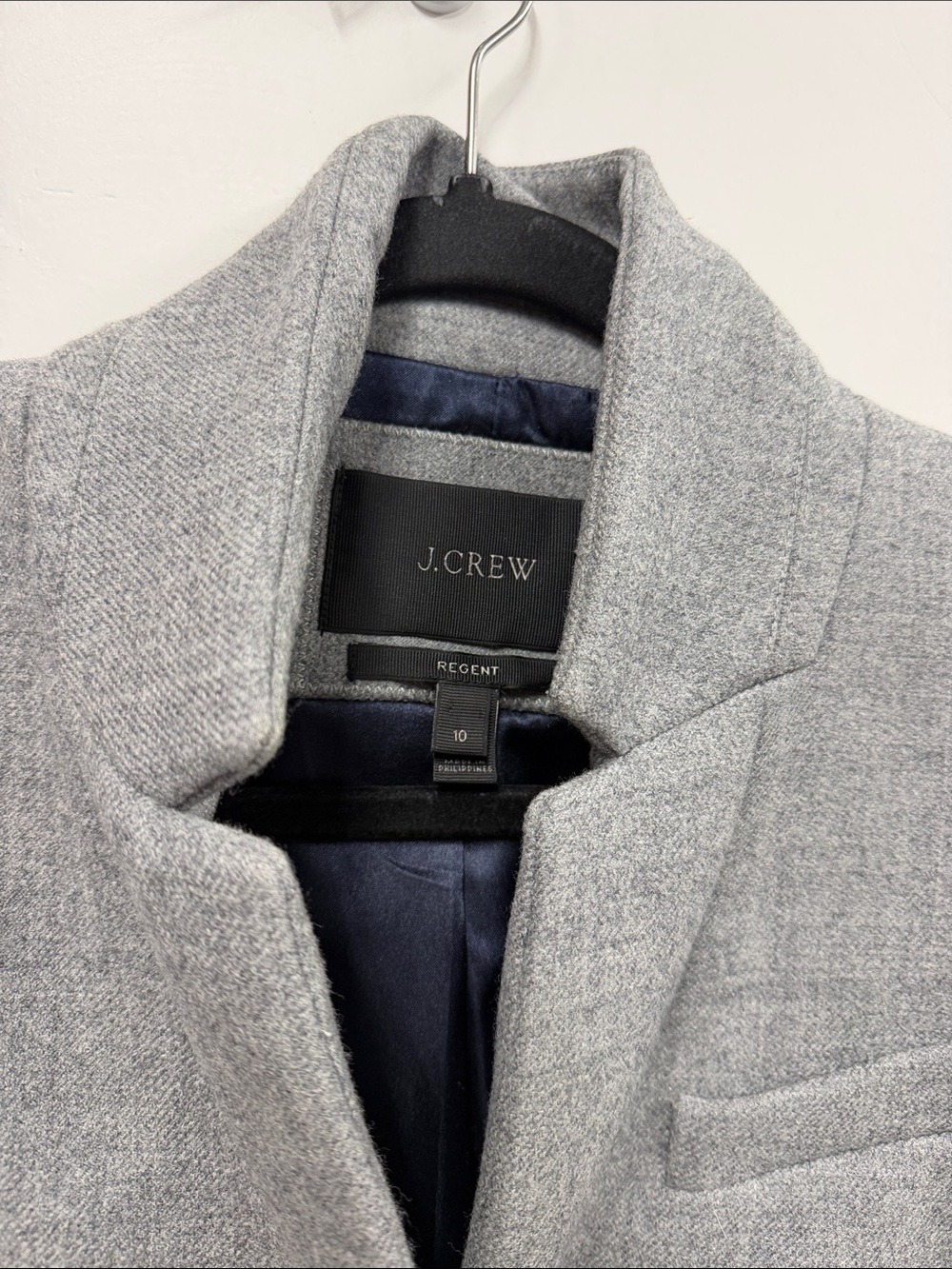 J CREW Regent Topcoat Coat Gray Wool Tailored Academia Preppy Classic Dressy 10 - Picture 4 of 8